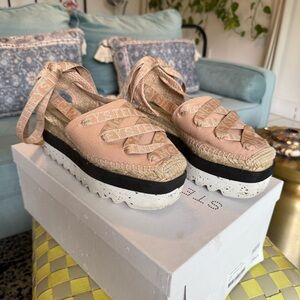 Stella McCartney Gaia Espadrilles in Blush Pink Size 39